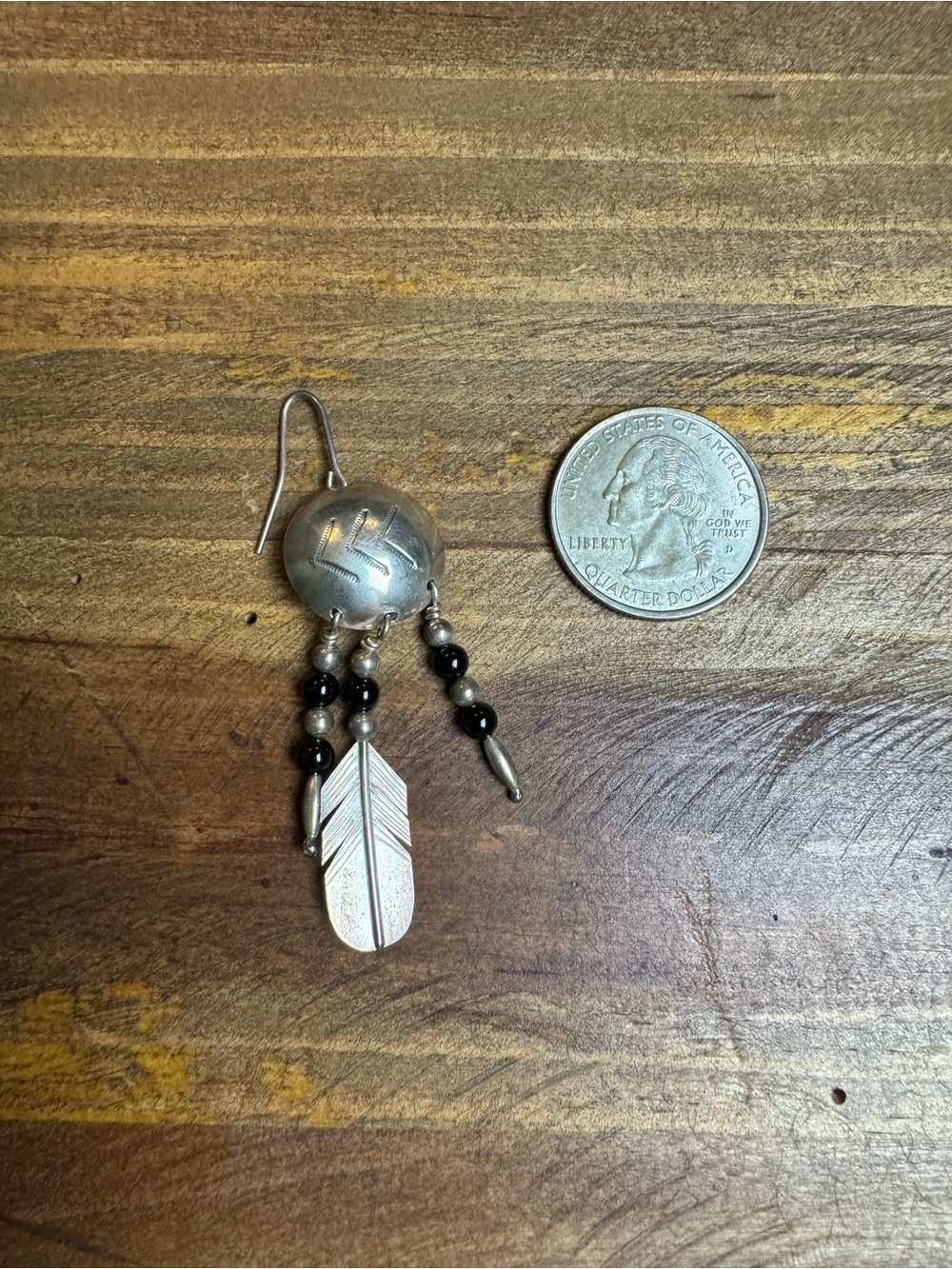 Sterling Silver White Cluster Feather Earrings 925 Silver Earrings - Picture 4 of 4